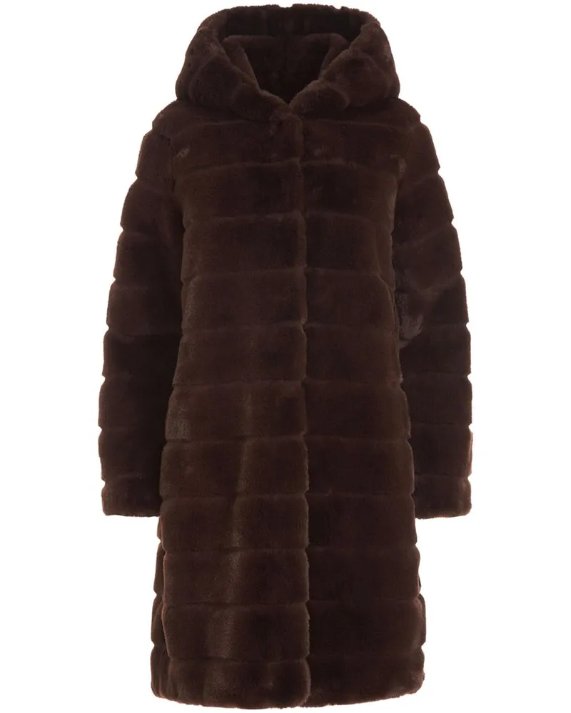 APPARIS Kapuzenmantel aus Faux Fur - Braun Braun