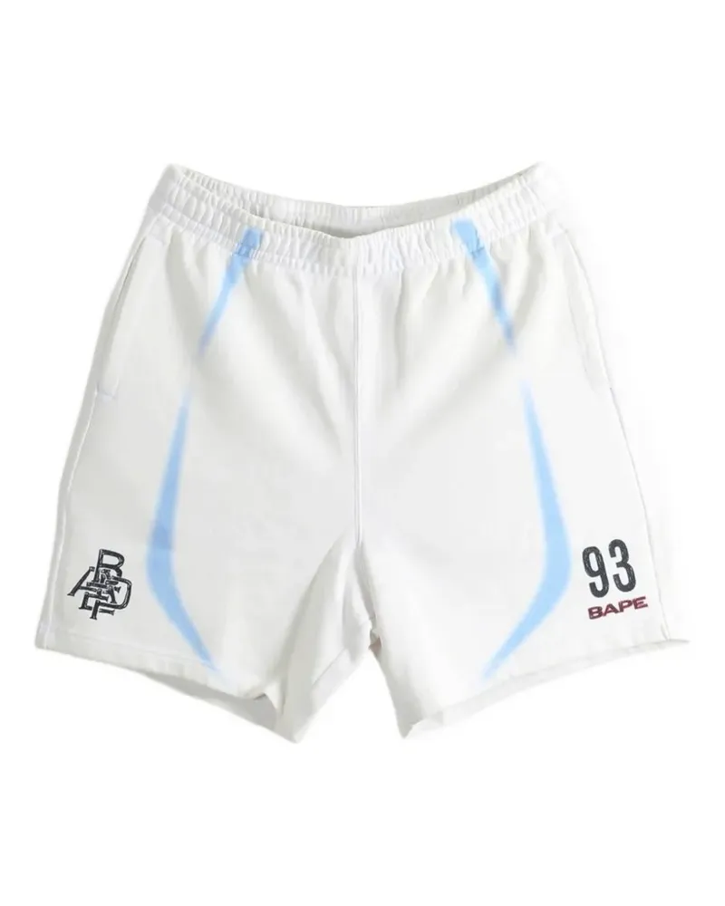 BAPE logo-print jersey shorts - Nude Nude