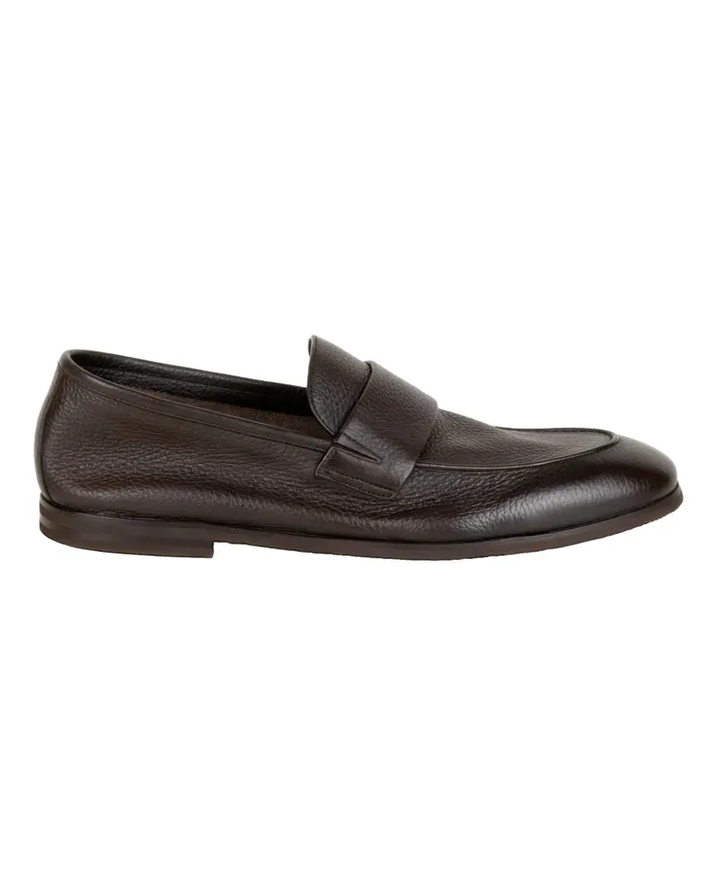 Neil Barrett grainy leather loafers - Braun Braun