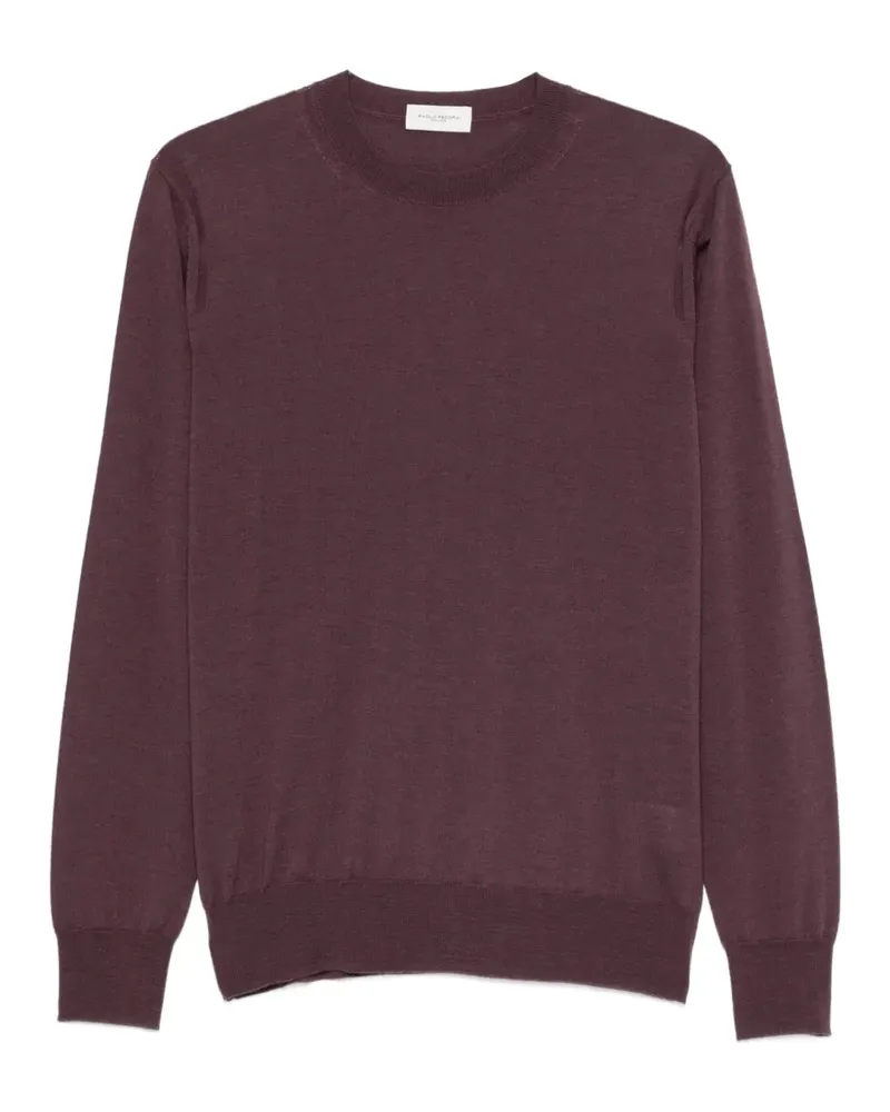 Paolo Pecora Milano Fein gestrickter Pullover - Violett Violett