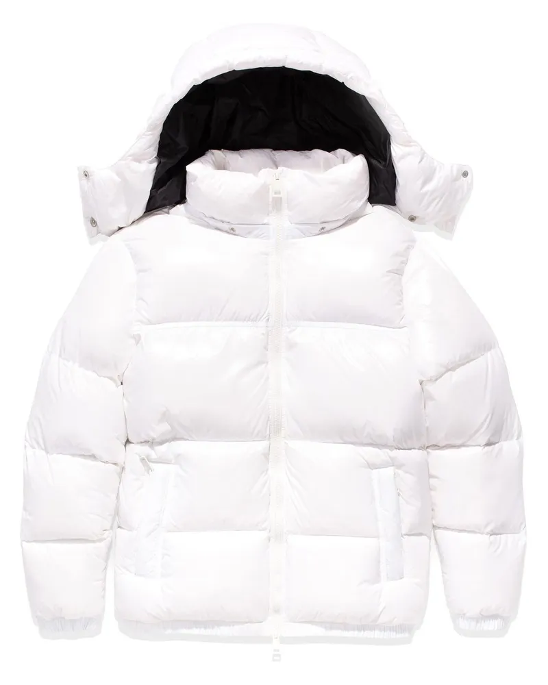 PURPLE BRAND Gefütterte Jacke mit Logo-Print - Weiß Weiß