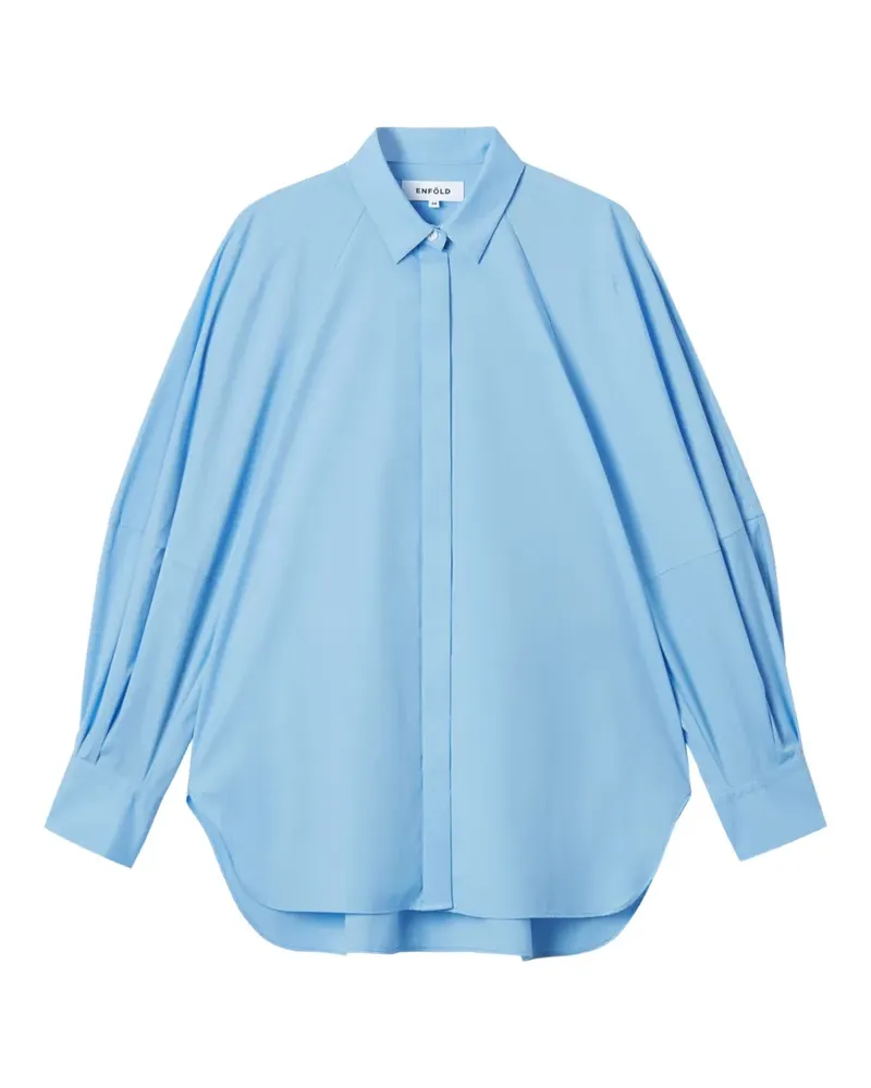 ENFÖLD pleated-sleeve shirt - Blau Blau