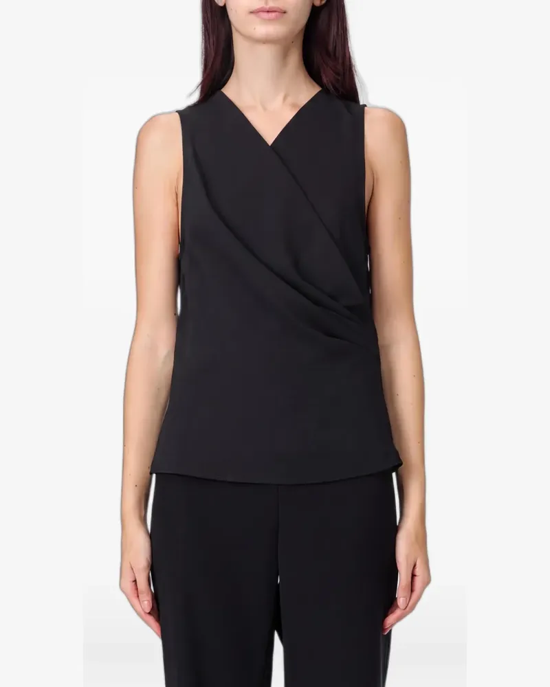 Emporio Armani Top mit überkreuzten Trägern - Schwarz Schwarz