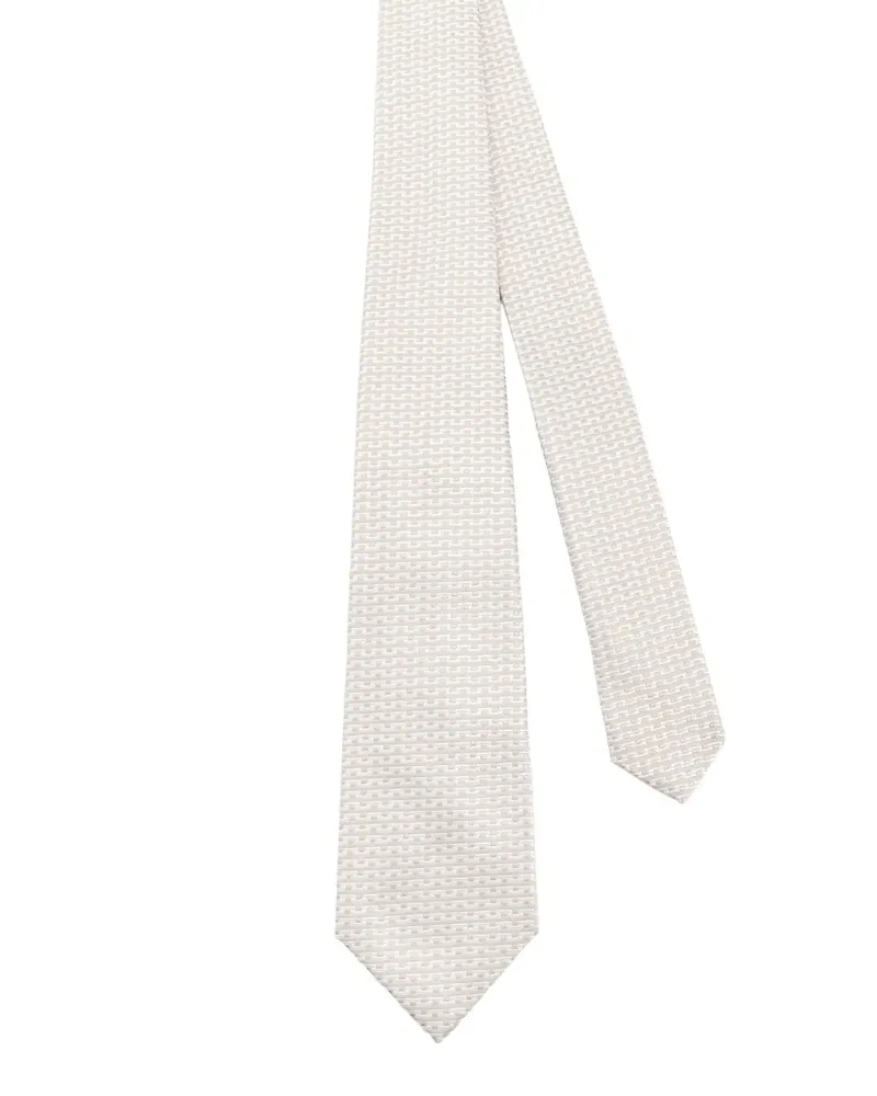 Kiton patterned tie - Nude Nude