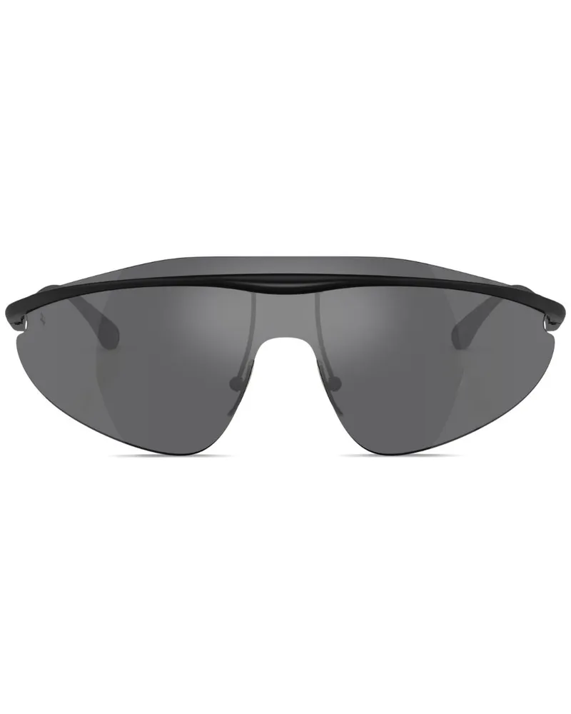 Ferrari FH1015 Sonnenbrille mit rundem Gestell - Schwarz Schwarz