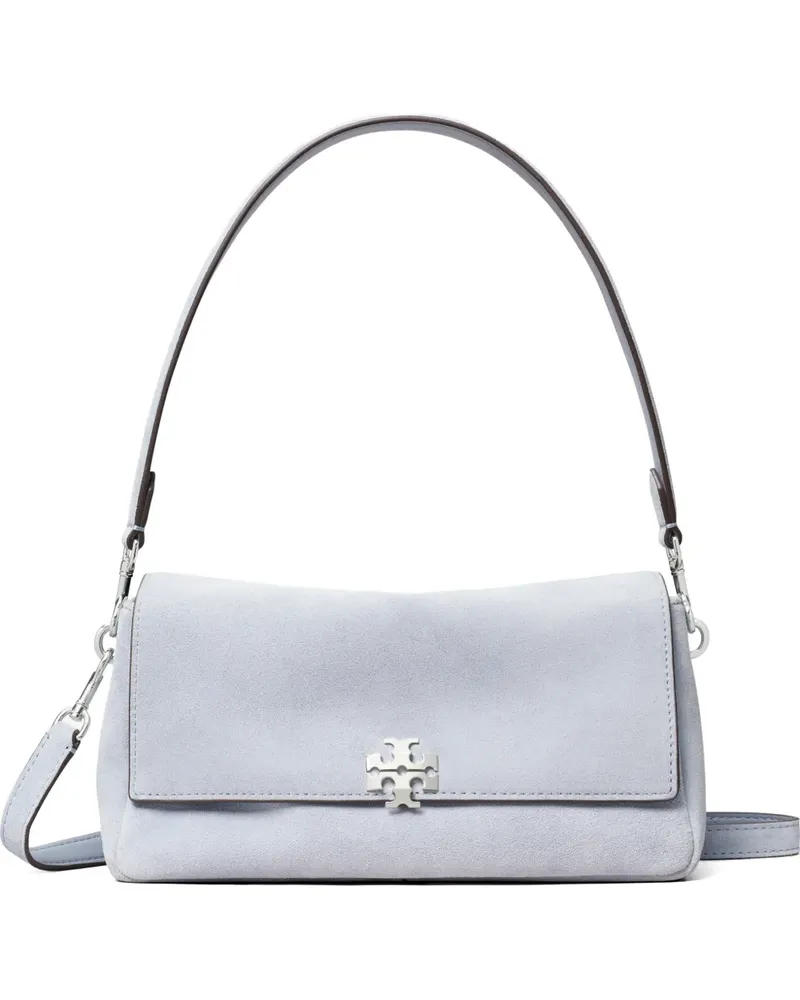 Tory Burch Kleine Charlie Schultertasche aus Wildleder - Blau Blau