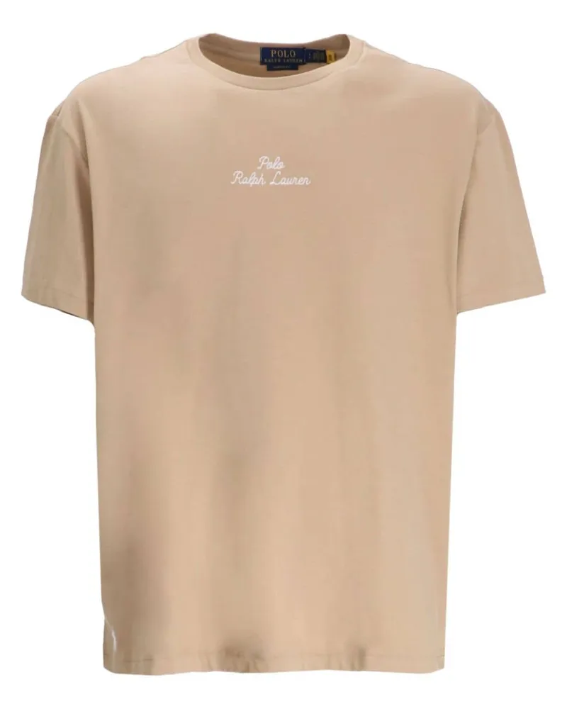 Ralph Lauren T-Shirt mit Logo-Stickerei - Nude Nude