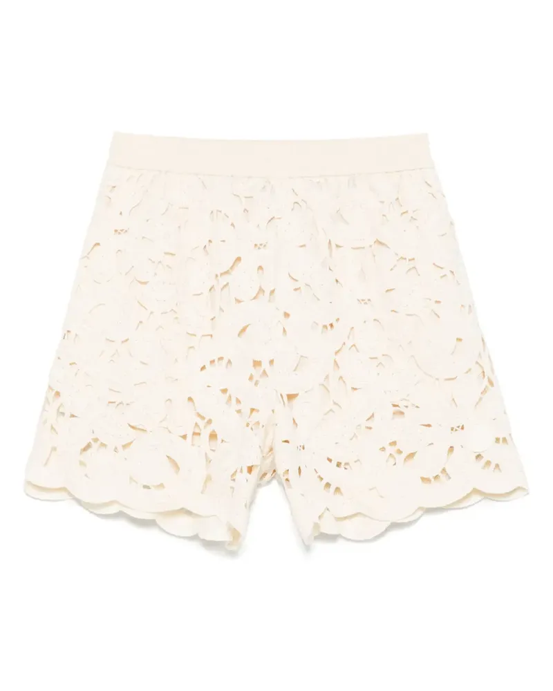 Moncler Shorts aus Makramee - Nude Nude