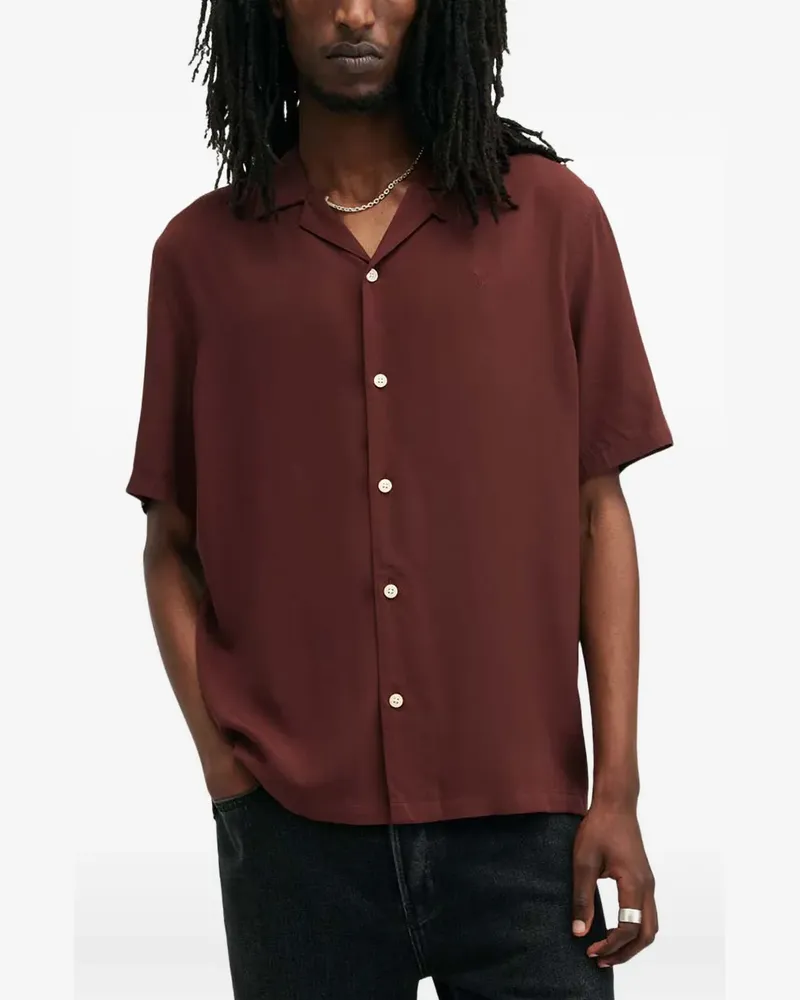 AllSaints Geknöpftes Venice Hemd - Braun Braun