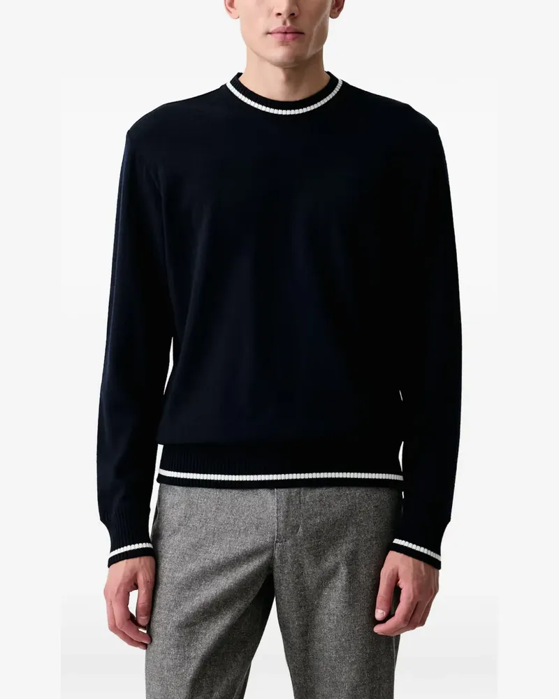 Paul & Shark stripe-trim sweater - Blau Blau