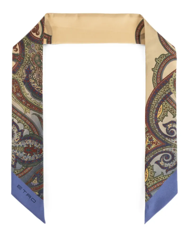 Etro Seidenschal mit Paisley-Print - Nude Nude