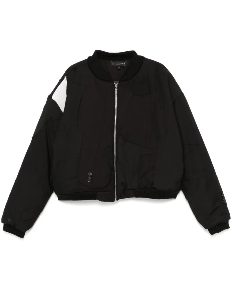 WHO DECIDES WAR Jacke im Patchwork-Design - Schwarz Schwarz