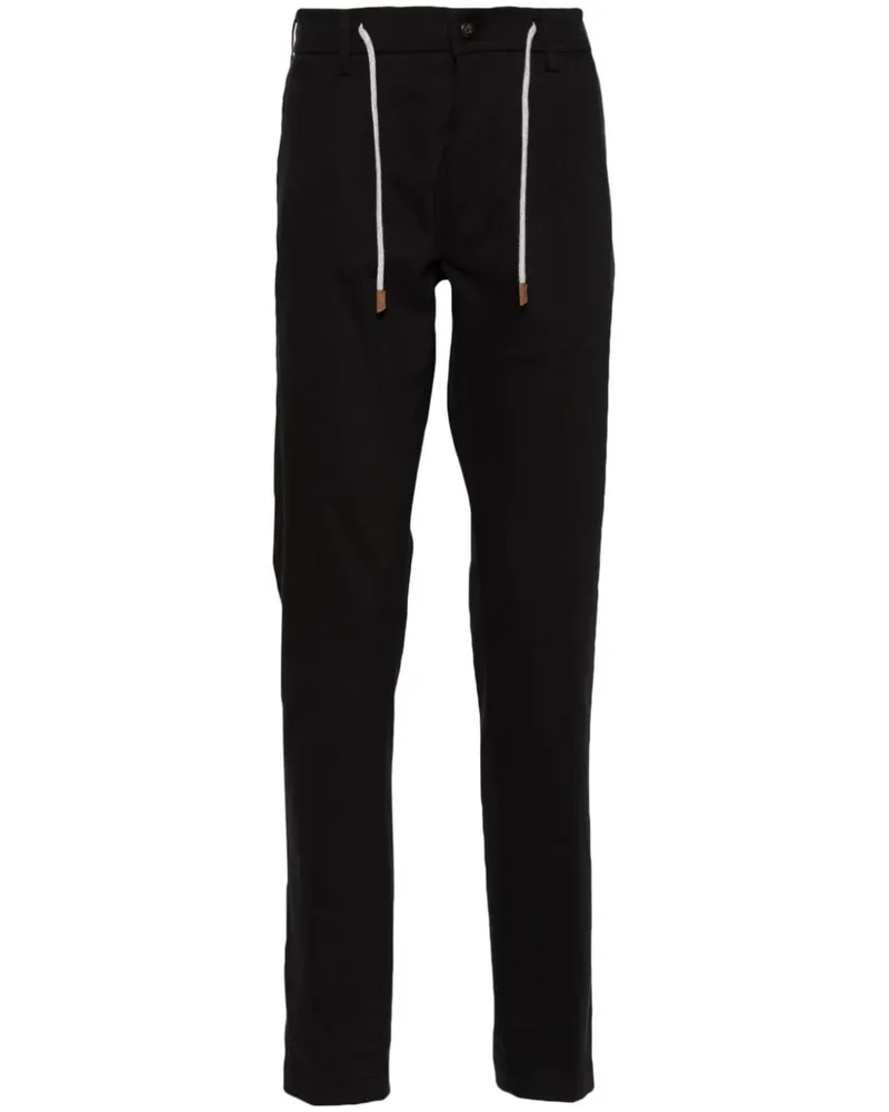 Eleventy Tapered-Hose mit Bundfalten - Schwarz Schwarz