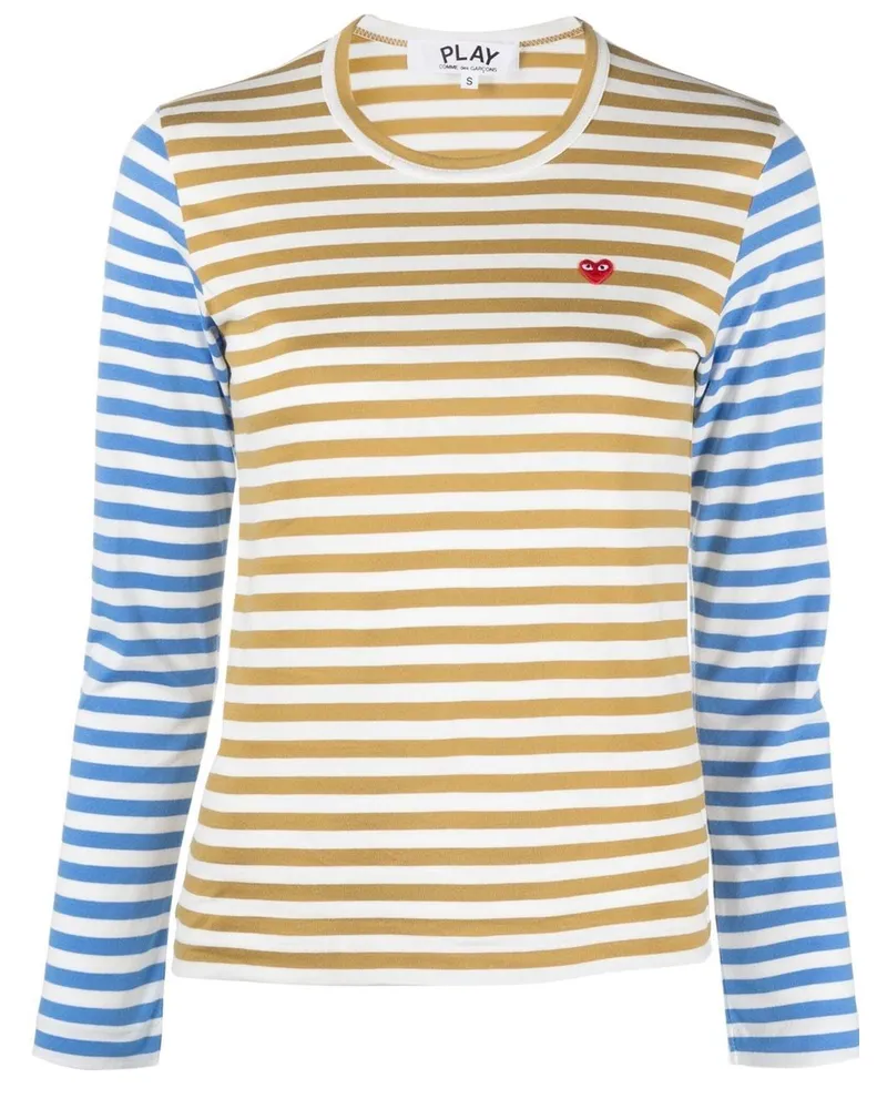 Comme des Garçons T-Shirt mit Herz-Patch - Blau Blau