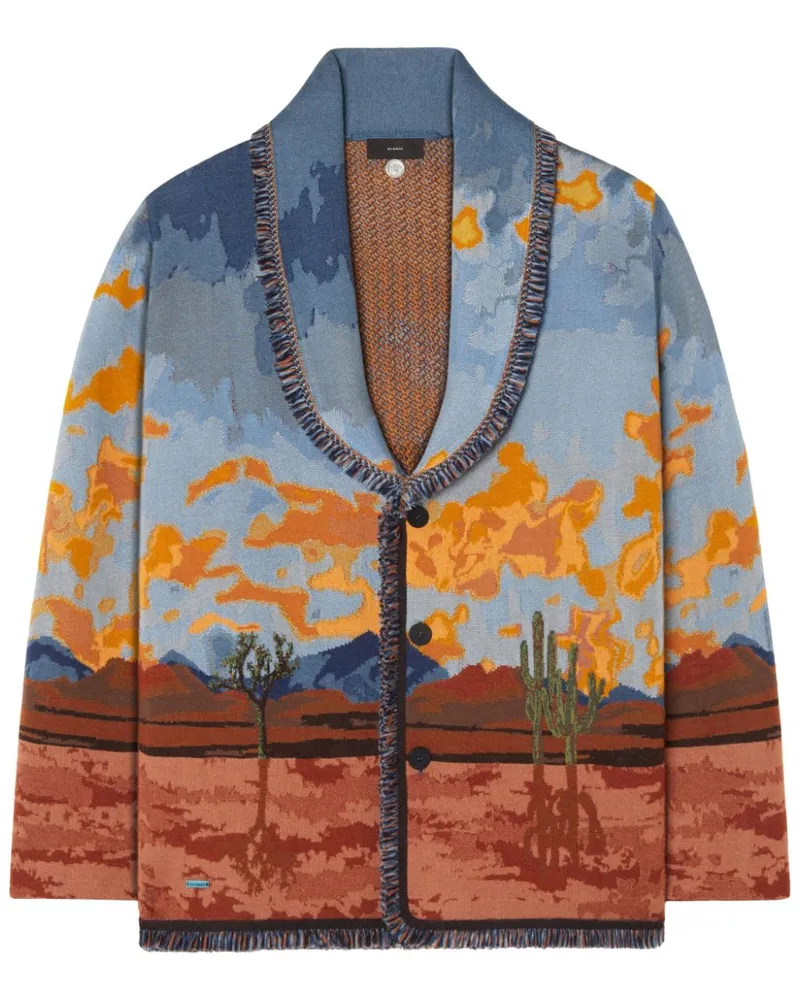 Alanui Cardigan mit Landschafts-Print - Blau Blau