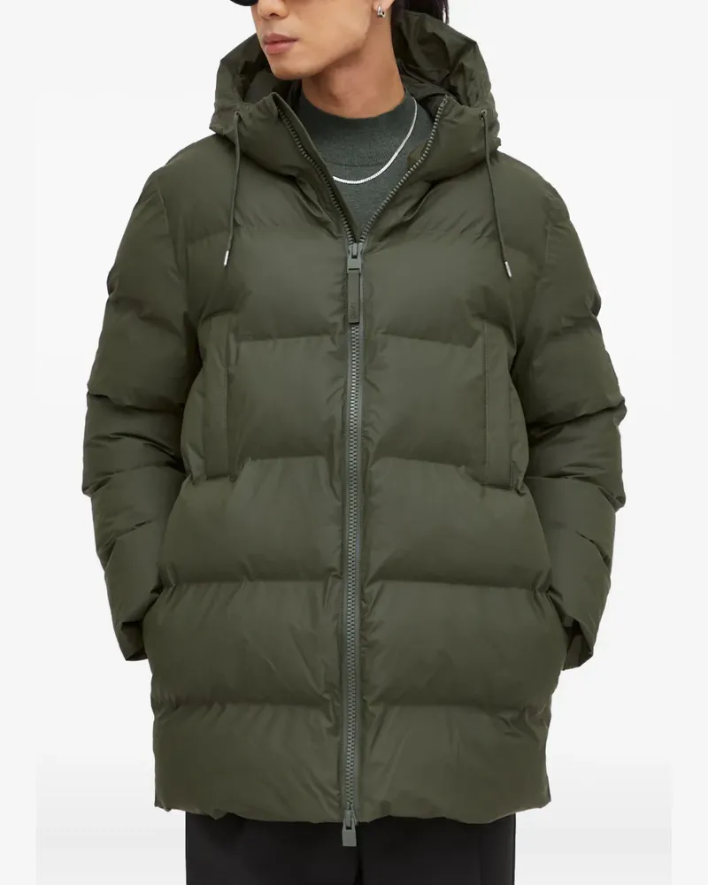 RAINS hooded-neckline padded jacket - Grün Grün