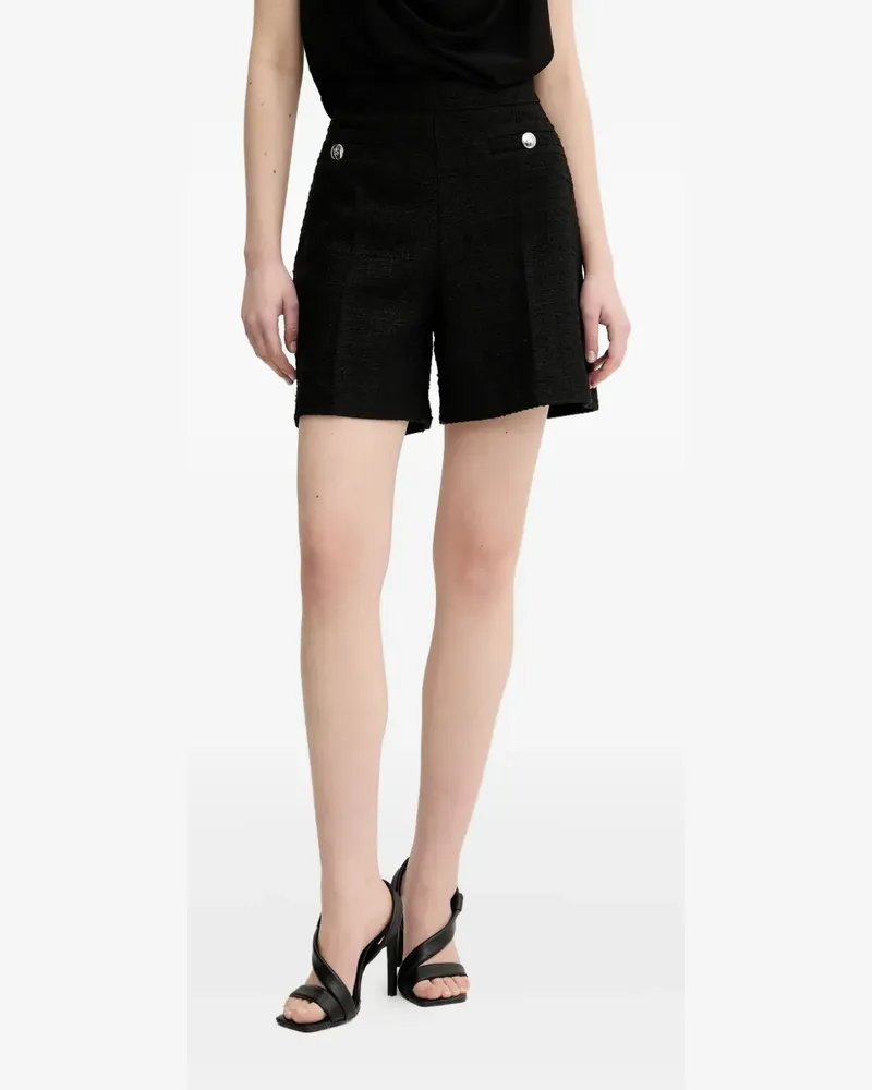 HUGO BOSS Shorts mit Tweed-Struktur - Schwarz Schwarz