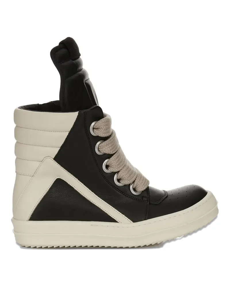 Rick Owens Jumbolace Geobaskets extended-tongue geometric-panels sneakers - Schwarz Schwarz