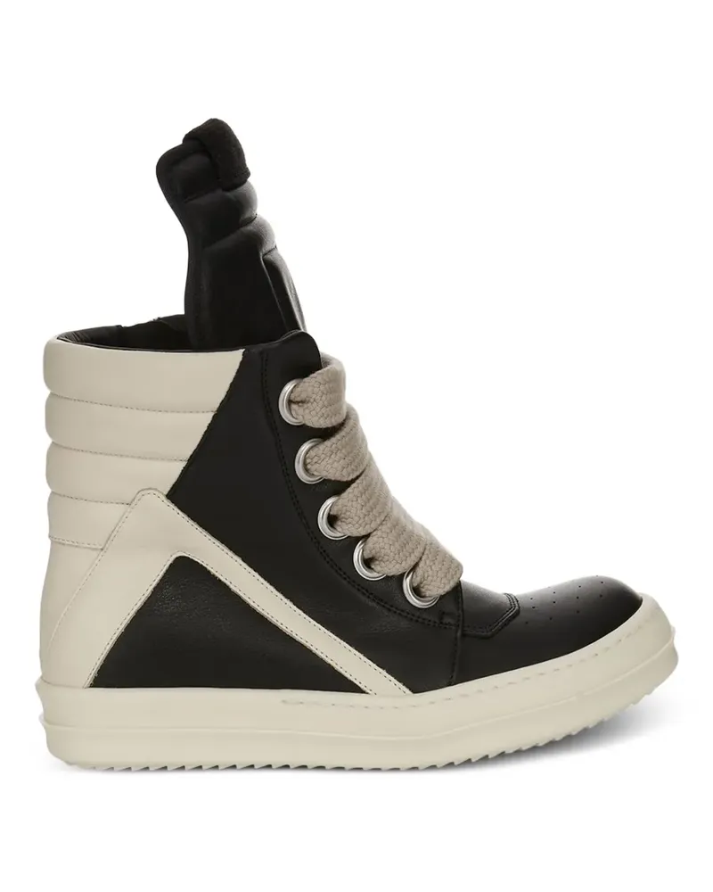 Rick Owens Jumbolace Geobaskets extended-tongue geometric-panels sneakers - Schwarz Schwarz