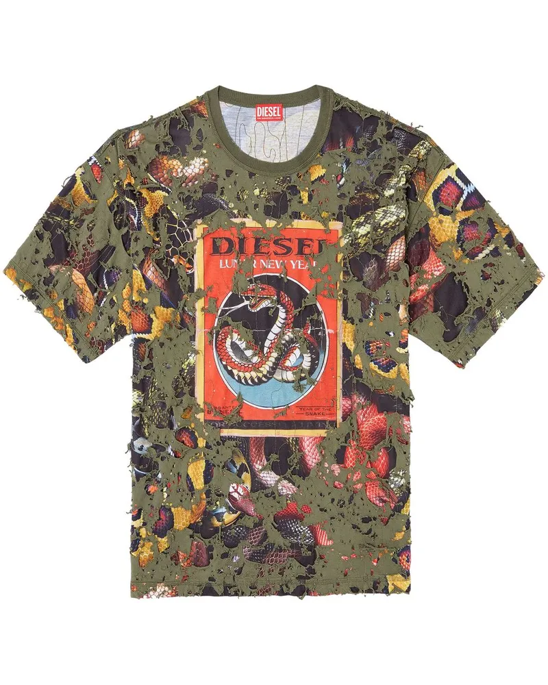 Diesel New Year of the Snake Capsule T-Shirt - Grün Grün