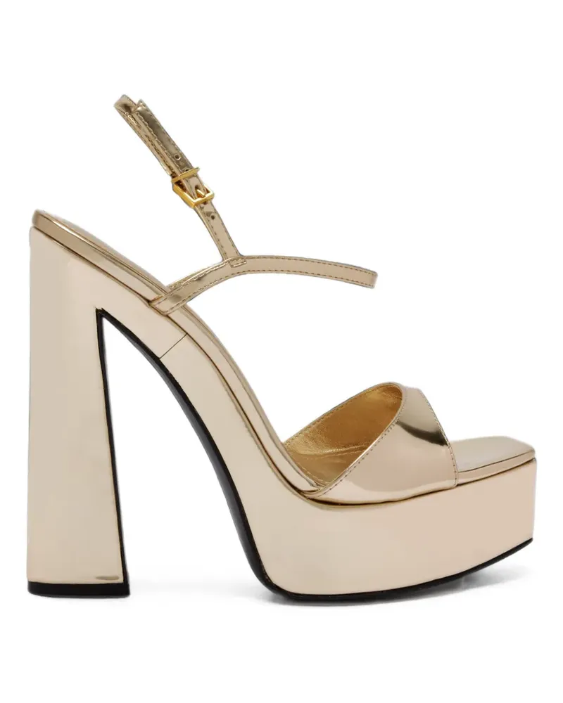 Schutz Plateau-Sandalen im Metallic-Look - Gold Gold