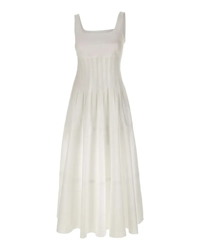 Max Mara square-neck corset midi ress - Weiß Weiß