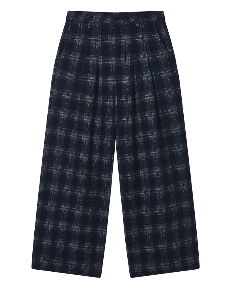b+ab Karierte Hose - Blau Blau