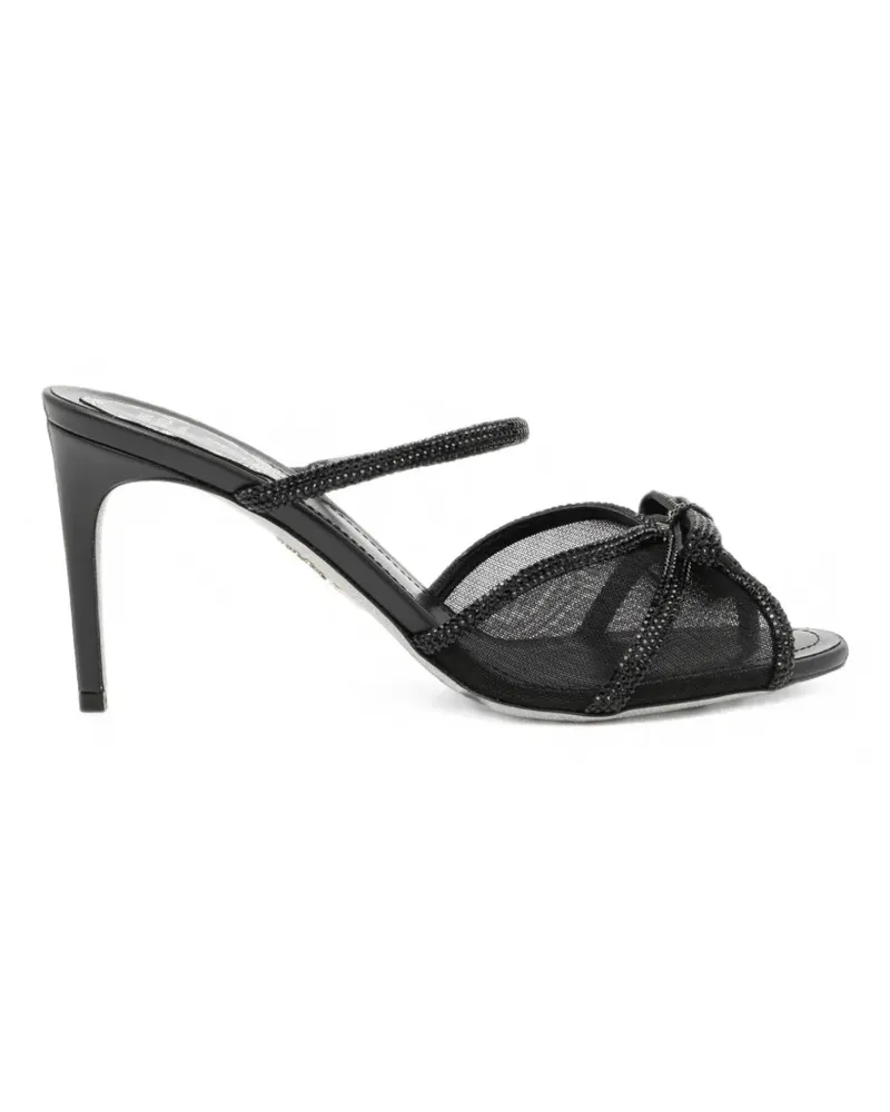 René Caovilla Lynette Sandalen 80mm - Schwarz Schwarz
