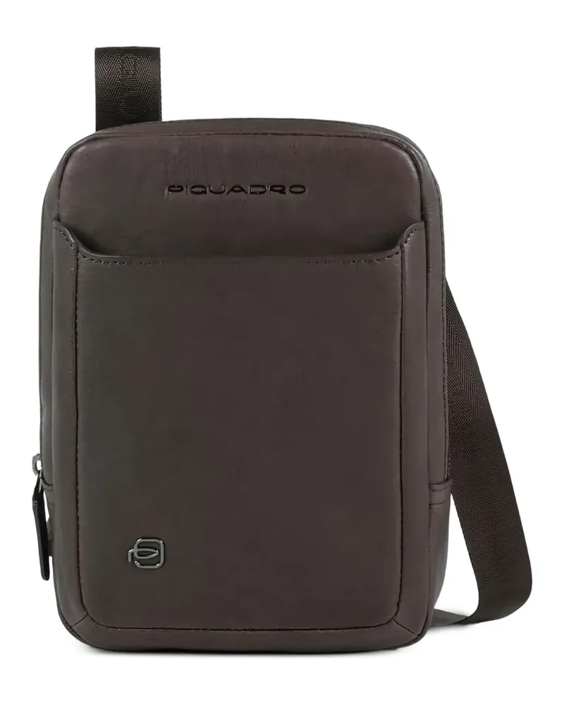 Piquadro Rucksack mit Logo-Schild - Braun Braun