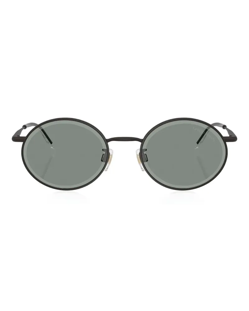 Giorgio Armani AR6170 Sonnenbrille mit ovalem Gestell - Schwarz Schwarz