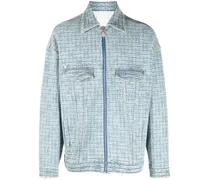 Jeansjacke mit 4G-Prägung - Blau