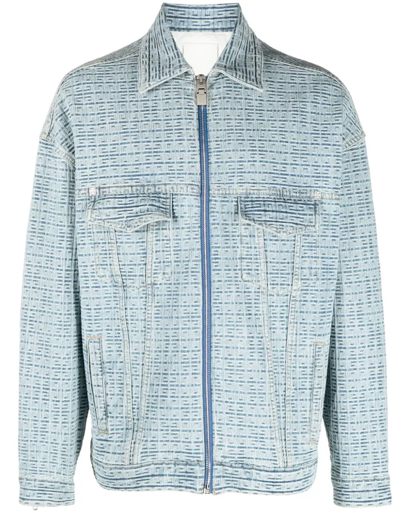 Givenchy Jeansjacke mit 4G-Prägung - Blau Blau