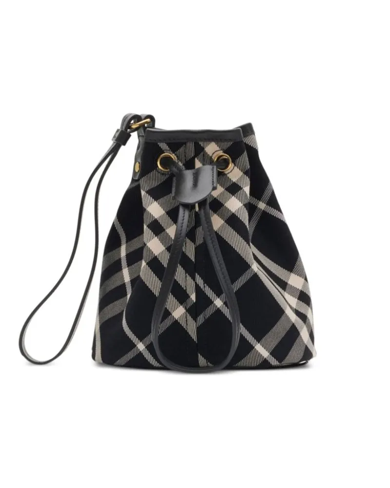 Burberry Karierter Beutel mit Kordelzug - Schwarz Schwarz