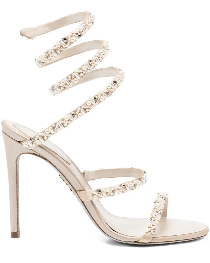 René Caovilla Chandelier Sandalen 100mm - Nude Nude