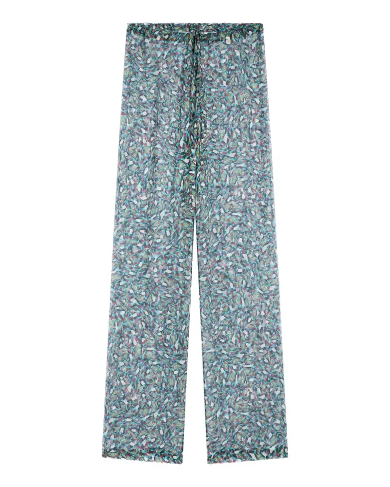 Dries van Noten Seidenhose mit Stretchbund - Blau Blau