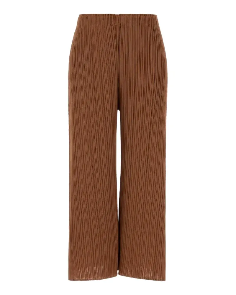 Issey Miyake Monthly Colors: March pleated palazzo pants - Braun Braun