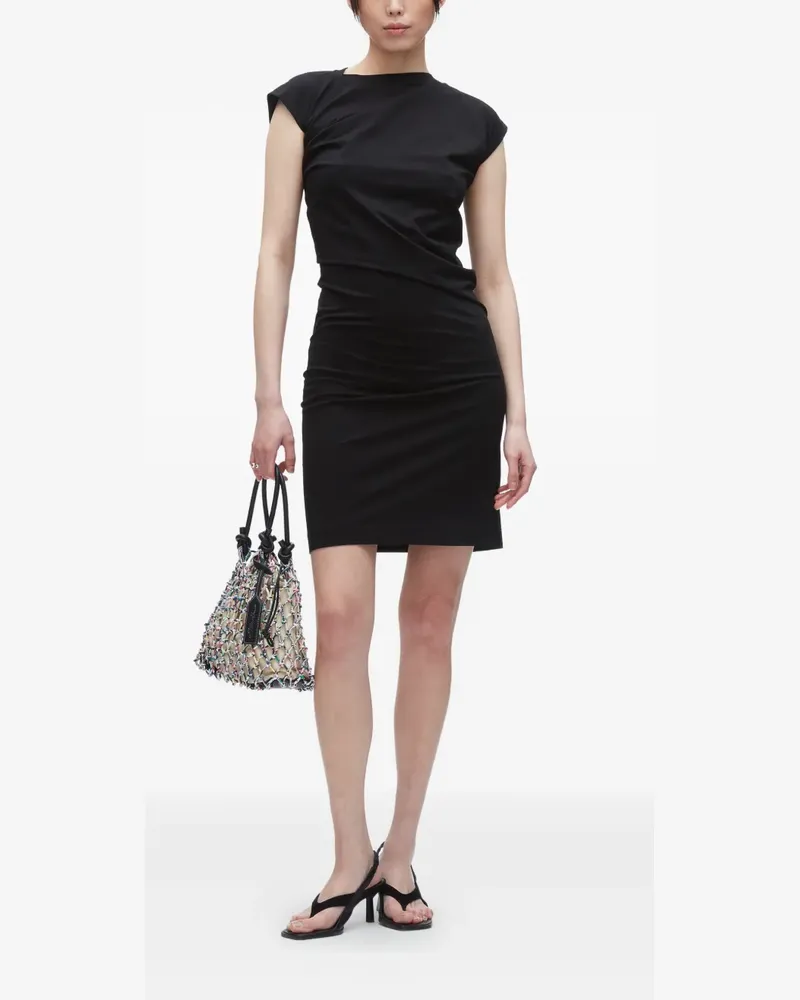 3.1 phillip lim Drapiertes Kleid mit angeschnittenen Ärmeln - Schwarz Schwarz