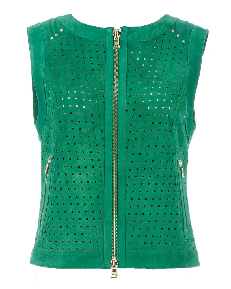 DROMe Woven leather top - Grün Grün