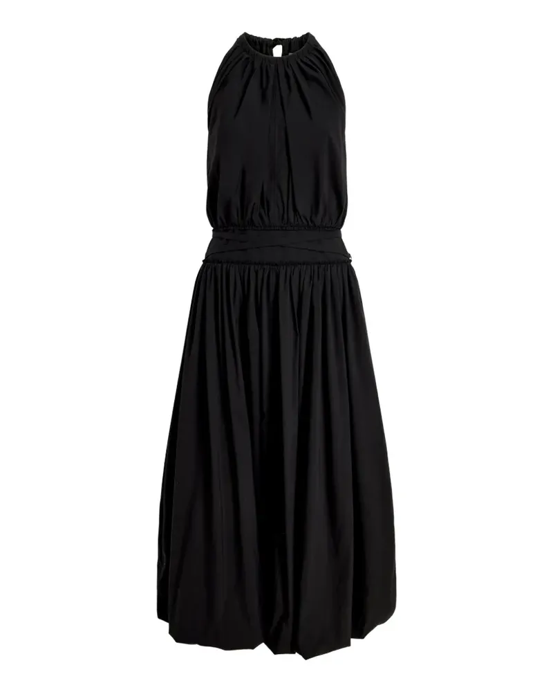Proenza Schouler Gerafftes Neckholder-Kleid - Schwarz Schwarz