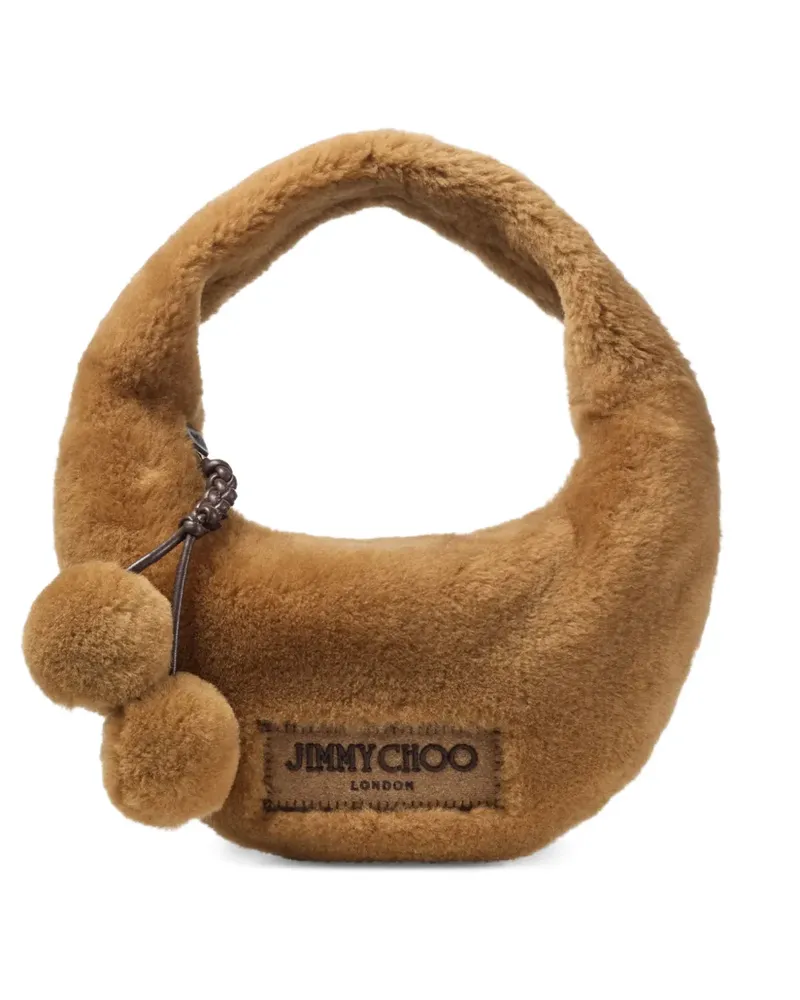 Jimmy Choo Winter Schultertasche aus Shearling - Braun Braun