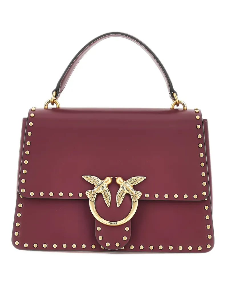 Pinko medium Love Birds stud-embellished tote bag - Rot Rot