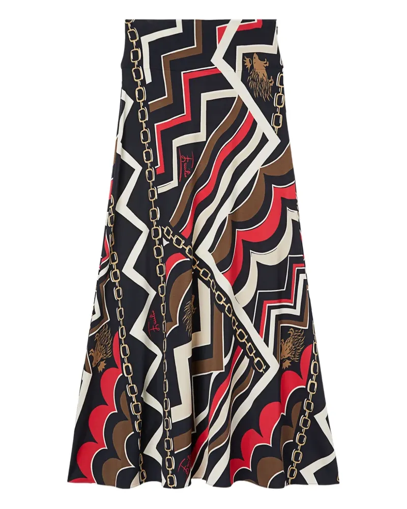 Emilio Pucci Maxirock mit abstraktem Print - Schwarz Schwarz