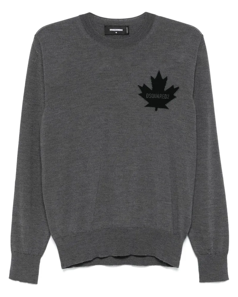 Dsquared2 Pullover mit 2D-Blatt - Grau Grau