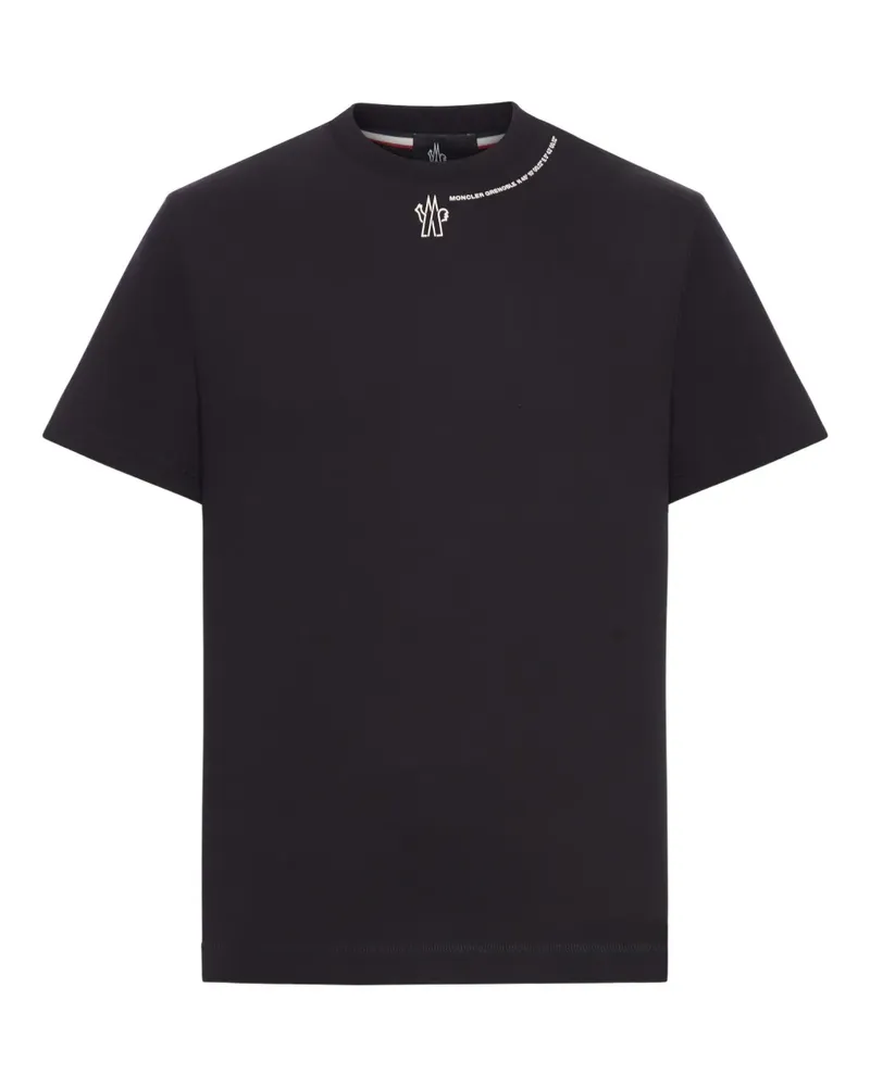 Moncler T-Shirt mit Logo-Detail - Schwarz Schwarz