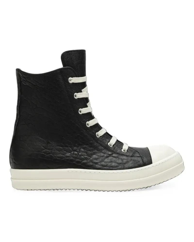 Rick Owens High-Top-Sneakers aus Leder - Schwarz Schwarz