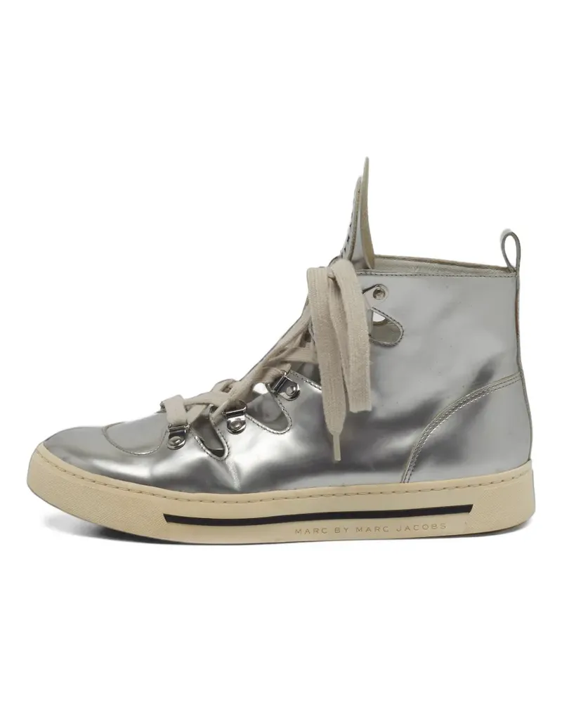 Marc Jacobs High-Top-Sneakers mit Reißverschluss - Silber Silber