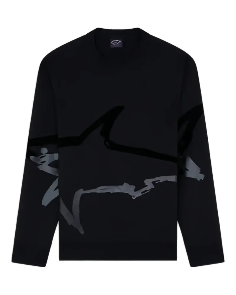 Paul & Shark Sweatshirt mit Hai-Print - Blau Blau