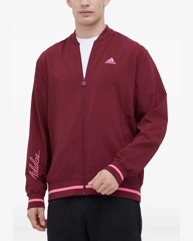 adidas zip-up bomber jacket - Rot Rot