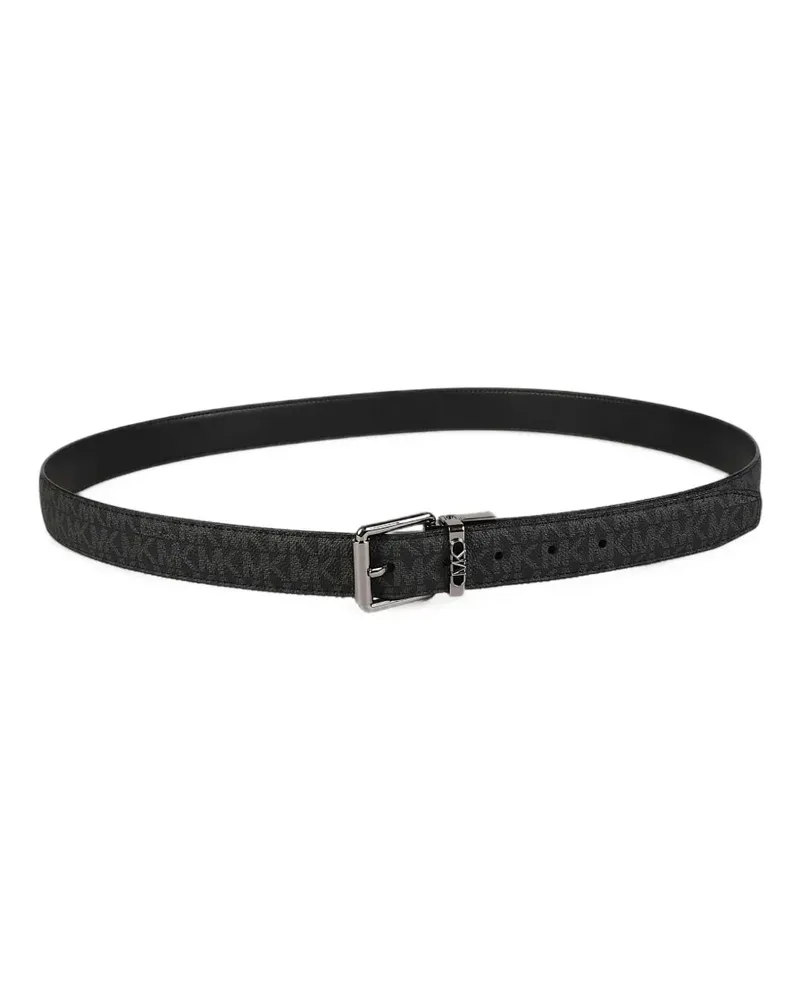 Michael Kors monogram-print buckle-fastening belt - Schwarz Schwarz