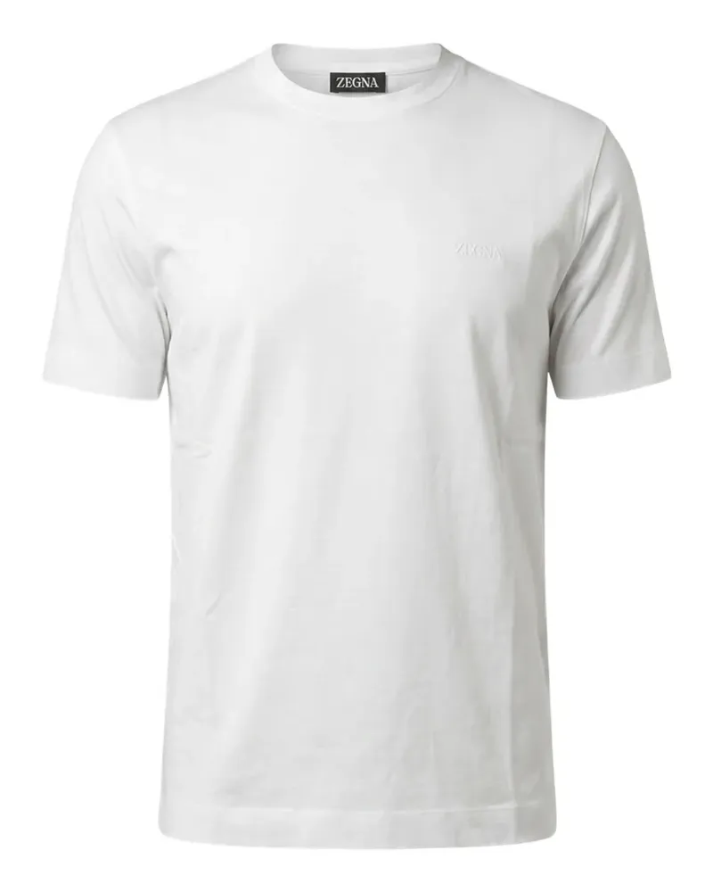 Ermenegildo Zegna logo-embroidered T-shirt - Weiß Weiß